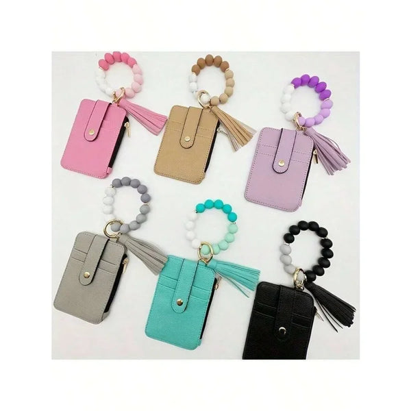 Beaded Wristlet Card Holder — view 1