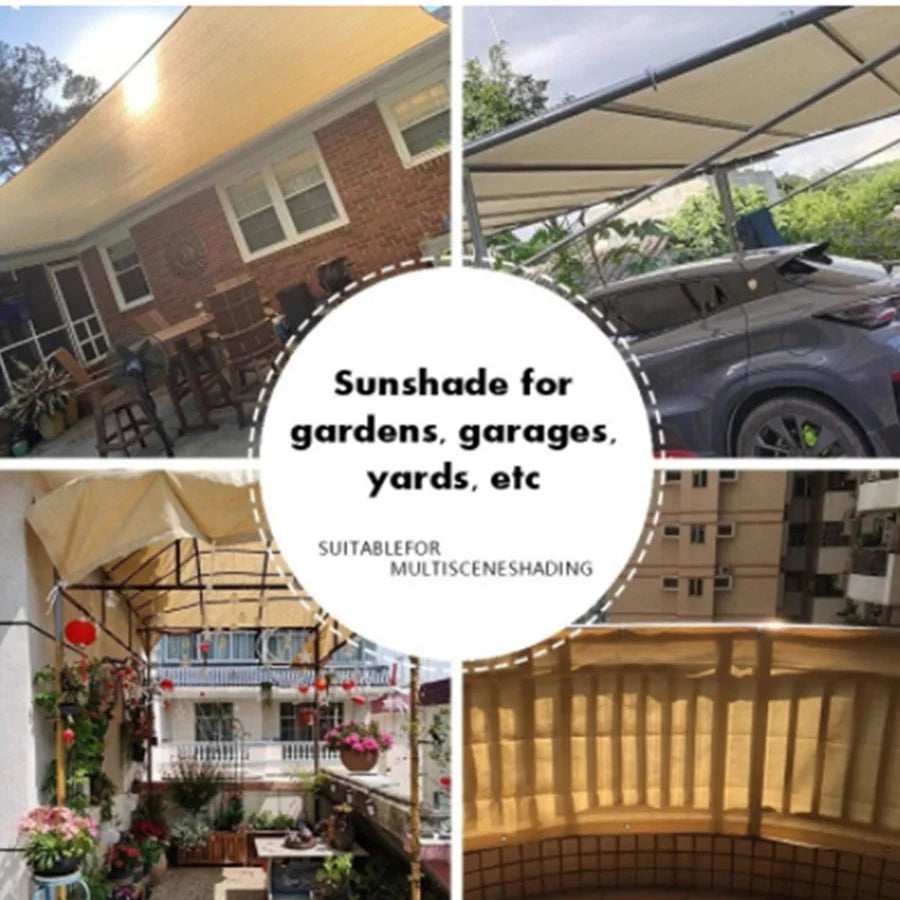Beige  sunshade cloth sunshade durable sun protection shade mesh suitable for terrace plant greenhouse chicken coop porch