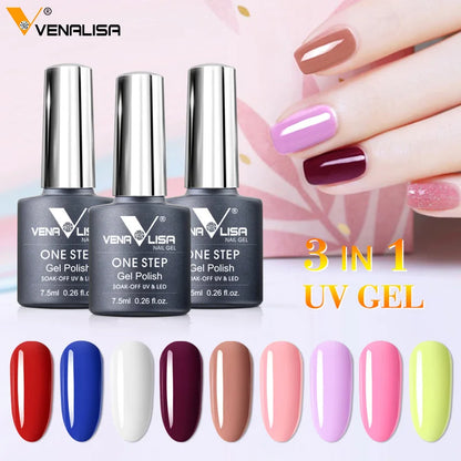 Venalisa Color Gel Nail Polish VIP Kit Full Cover Enamel For Nail Manicure Glitter Sparkle UV Gel Soak Off Nail Gel Polish 7.5ml