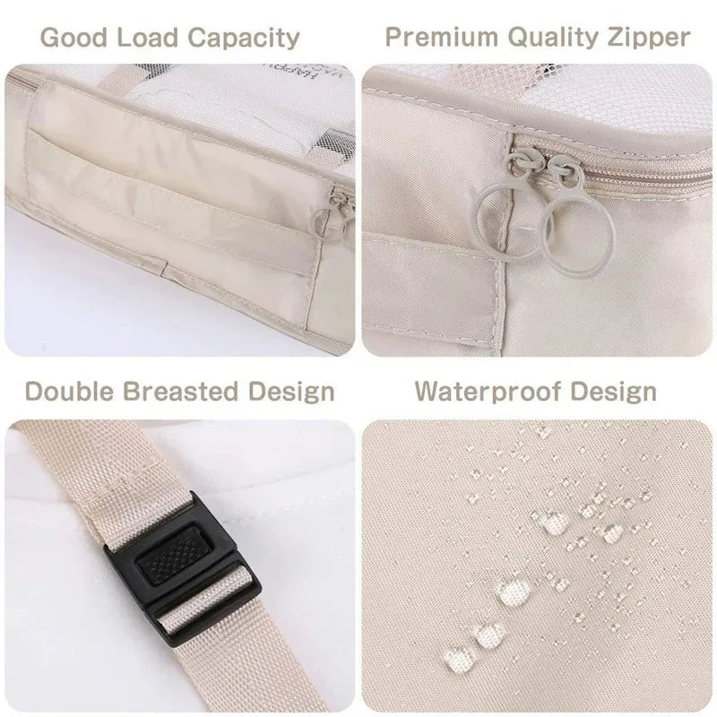 6/8Pcs Set Travel Bag Organizer Clothes Luggage Travel Organizer Blanket Shoes Organizers Bag Suitcase Pouch Packing Cubes