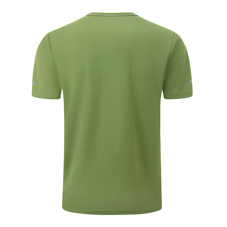 2/4/6Piece Four Seasons Men's Solid Color Round Neck Short Sleeve Top With Printed Cuffs Youth Sports And Leisure T-shirt trendy