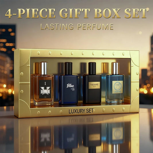 4-Piece men's Perfume Gift Set (0.68oz Each ) - 4Long-Lasting Fruity aroma & Fresh Scents, The Perfect Holiday, Date & Party Gif