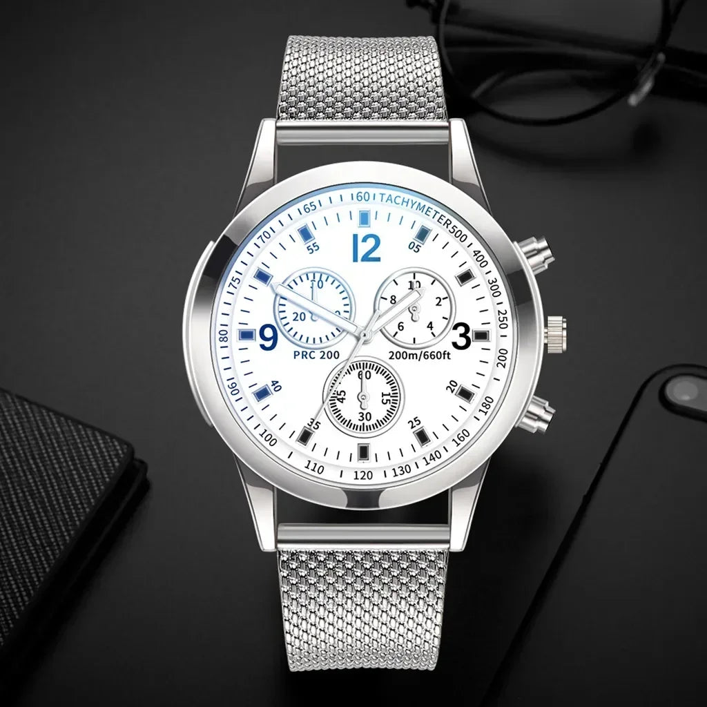 Luxury Quartz Watch for Men Stainless Steel Dial Casual Quartz Wristwatches Bracele Watch Relogio Masculino Часы Мужские