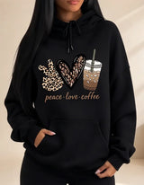 Heart Letter Graphic Hoodie