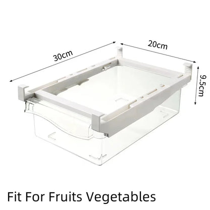 Transparent Refrigerator Drawer Under-shelf Storage Box Fruit Vegetable Egg Preservation Organizer Kitchen Container