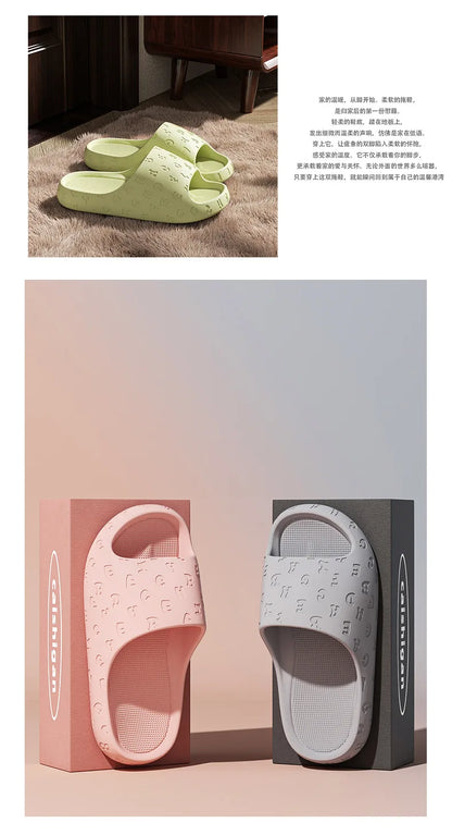 2026 EVA Women Sandals Slippers Solid Color Simple Non-slip Soft Sole Comfortable Shower Slippers Outdoorf Couple Shoes