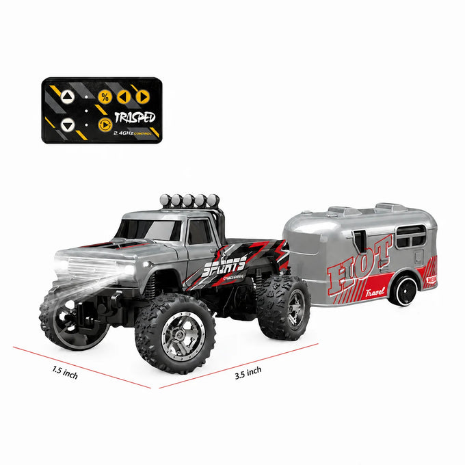 Mini RC Monster Truck & Trailer — product image