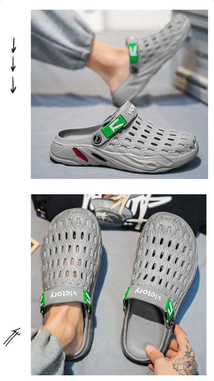 Flat Sandals Men Shoes 2025 Slippers Men Garden Platform Sandals Man Summer Sandals Male Sneakers Outdoor Flip Flops Home Clogs