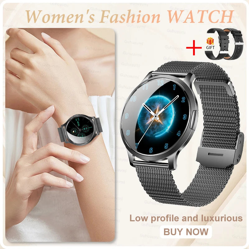2026New Ultra-thin Women Smart Watch HD AMOLED Full Touch Screen Bluetooth Call Blood Pressure IP68 Waterproof NFC 7.3mm bracele