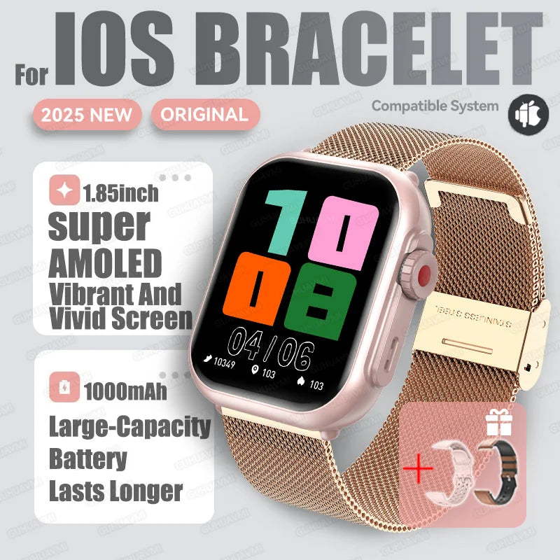 2026 Fashion Women Watch Ultra2 SE Smart Watches 1000mAh 1.85"AMOLED Full Touch Screen BT Call Smartwatch For Android IOS Ladies