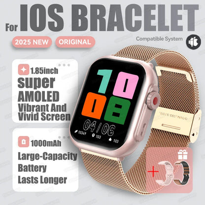 2026 Fashion Women Watch Ultra2 SE Smart Watches 1000mAh 1.85"AMOLED Full Touch Screen BT Call Smartwatch For Android IOS Ladies