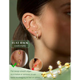 Flat-Back Earring Set — 18 Pairs