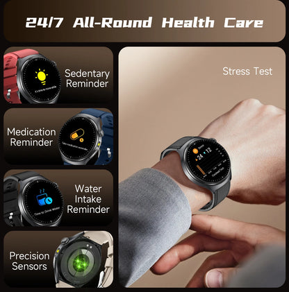 2026New High-end Health Smart Watch For Men Women Blood Lipids Uric Acid Blood Pressure Accurate Data ECG+PPG BT Call Smartwatch