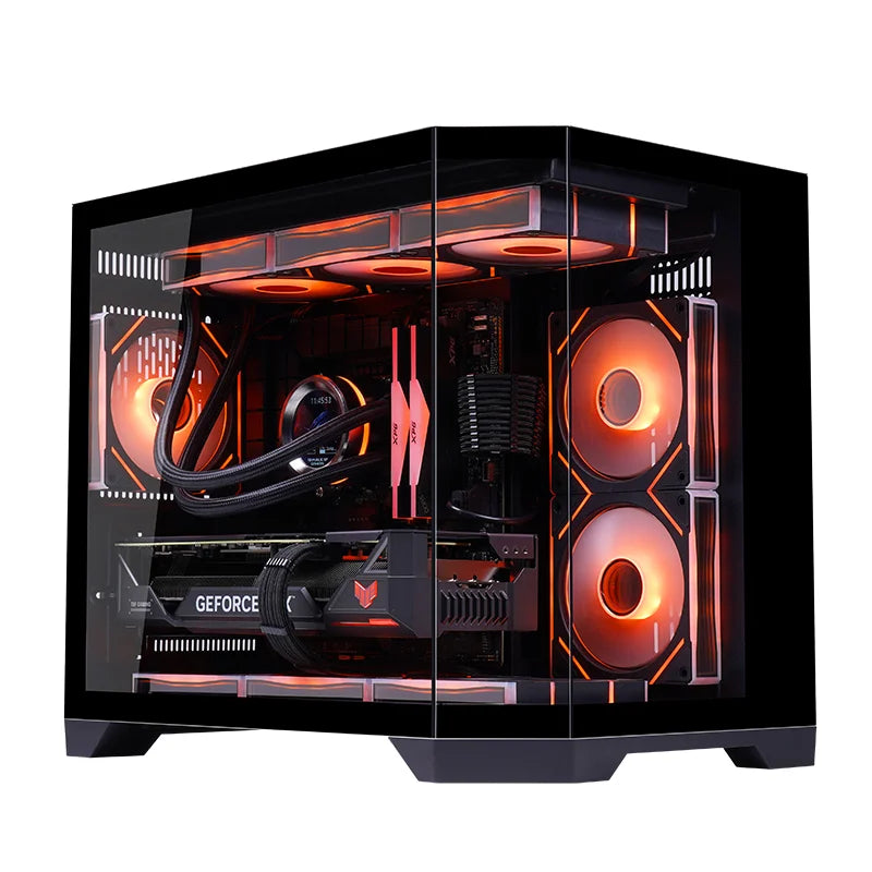 WJCOOLMAN Dreamer mini PC case M-ATX Three Sided Glass sea view room 240 water cooler Desktop computer case gabinetes gamer