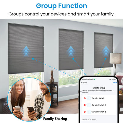 LoraTap WiFi Smart Curtain Switch Module Remote Control & Timer Works with Tuya Smart Life Google Home Alexa for Roller Blinds