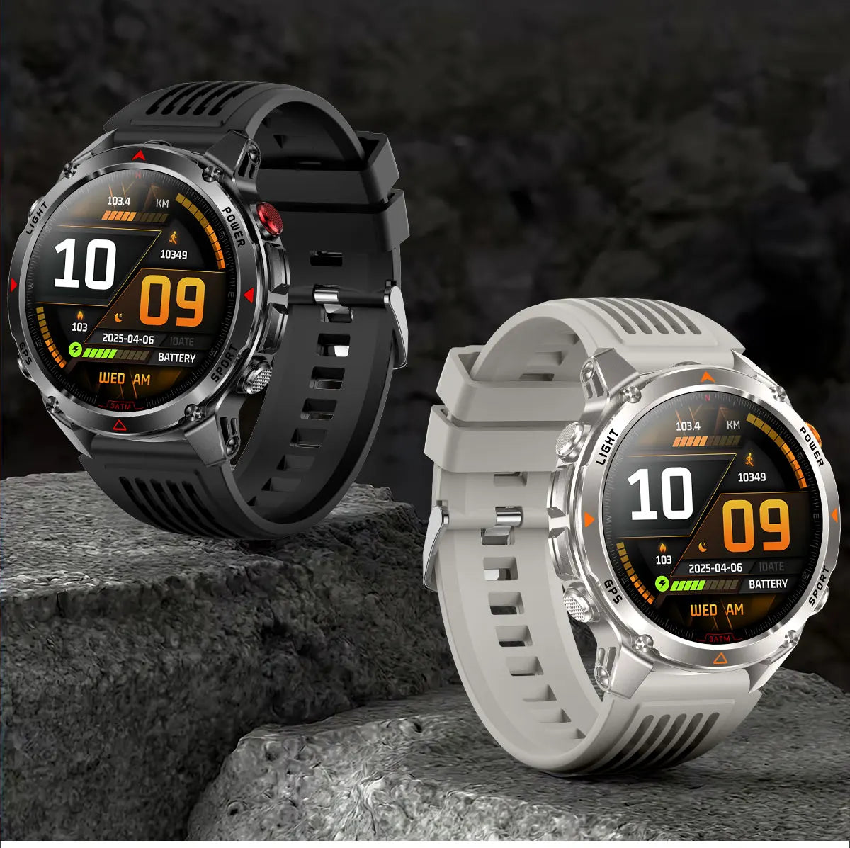 HT37 T-Rex 3 Pro Military GPS Smart Watch Waterproof Dual-band GNSS Compass Altimeter Swim 170 Sports Mode Watch with Flashlight