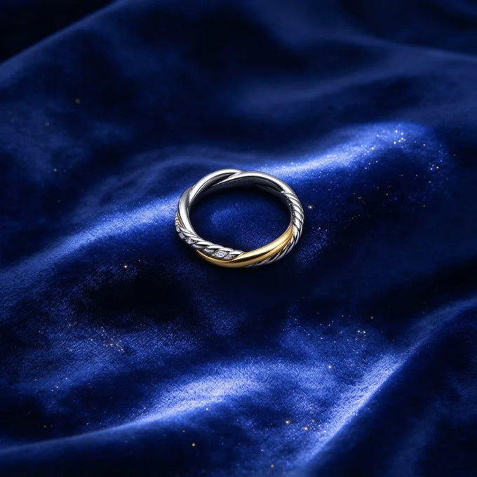 Twisted Rope Spiral Band Ring — product image