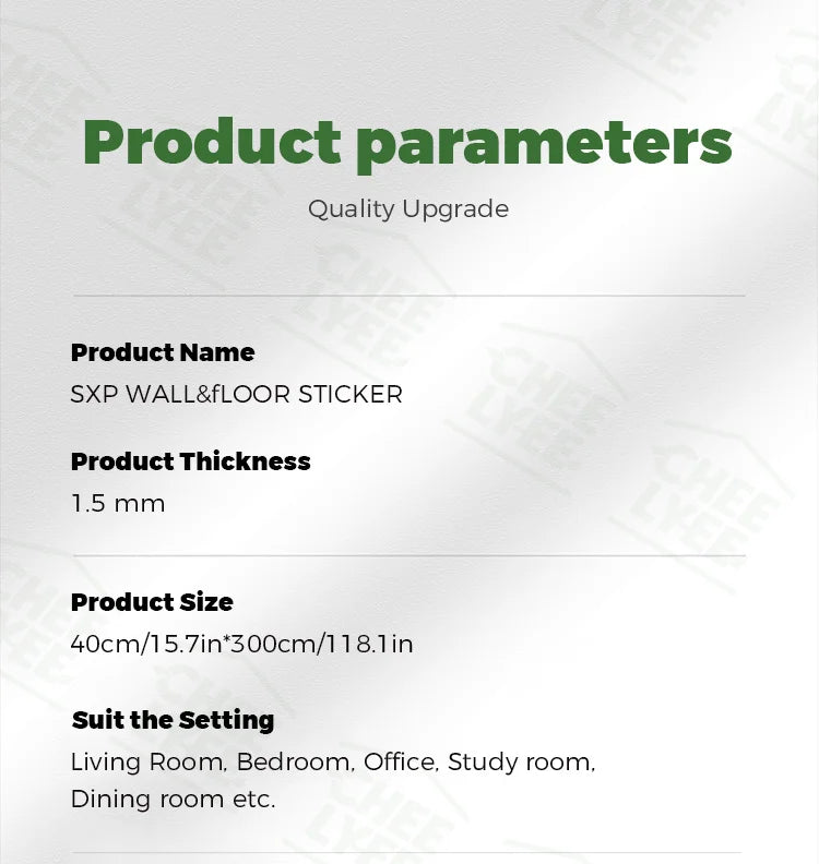 2 Rolls Self-Adhesive Wall and Floor Sticker Peel and Stick 15.75x118.11inch Wood Grain and Marble Design Wallpaper Sticker
