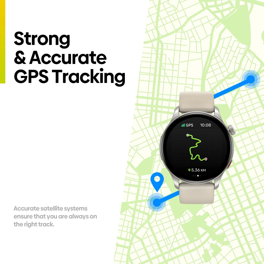 New Zeblaze Btalk 3 GPS Smartwatch 1.43" AMOLED Screen Dual Strap Make/Answer Phone Calls Heart Rate SpO2 Stress Tracking Watch
