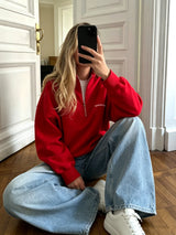 Oversized Zip-Up Sweatshirt
