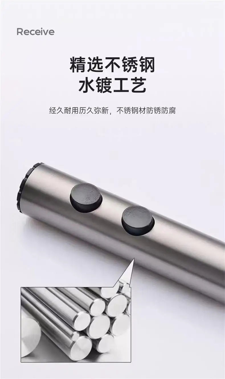 Gray portable toilet sprayer gun bathroom toilet 1.5m stretchable hose stainless steel bidet spray suit bathroom accessories