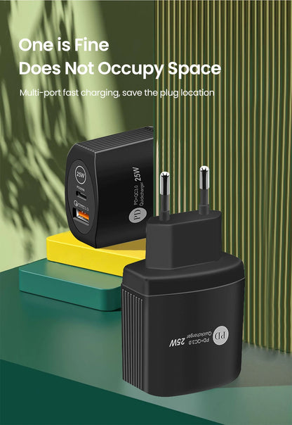 Olaf PD 25W USB C Charger Phone Charger Fast Charging Type C Charger Quick charge 3.0 Adapter For iPhone Xiaomi Huawei Samsung