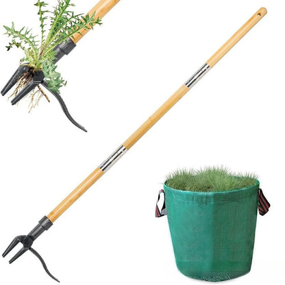 Standing Weed Puller Tool - Adjustable 45-Inch Weed Remover, No-Bend Weed Extractor for Garden Lawn, Durable Vertical Weeder