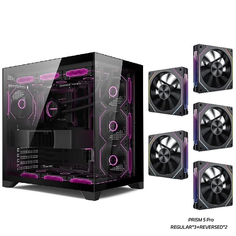 Power train Dreamland PRO PC gaming case ATX MATX ITX motherboard 360water-cooled Sea view room Double-sided glass computer case
