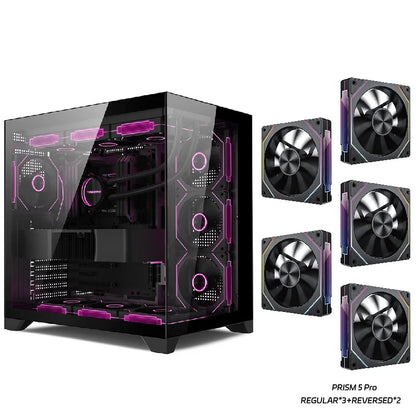 Power train Dreamland PRO PC gaming case ATX MATX ITX motherboard 360water-cooled Sea view room Double-sided glass computer case