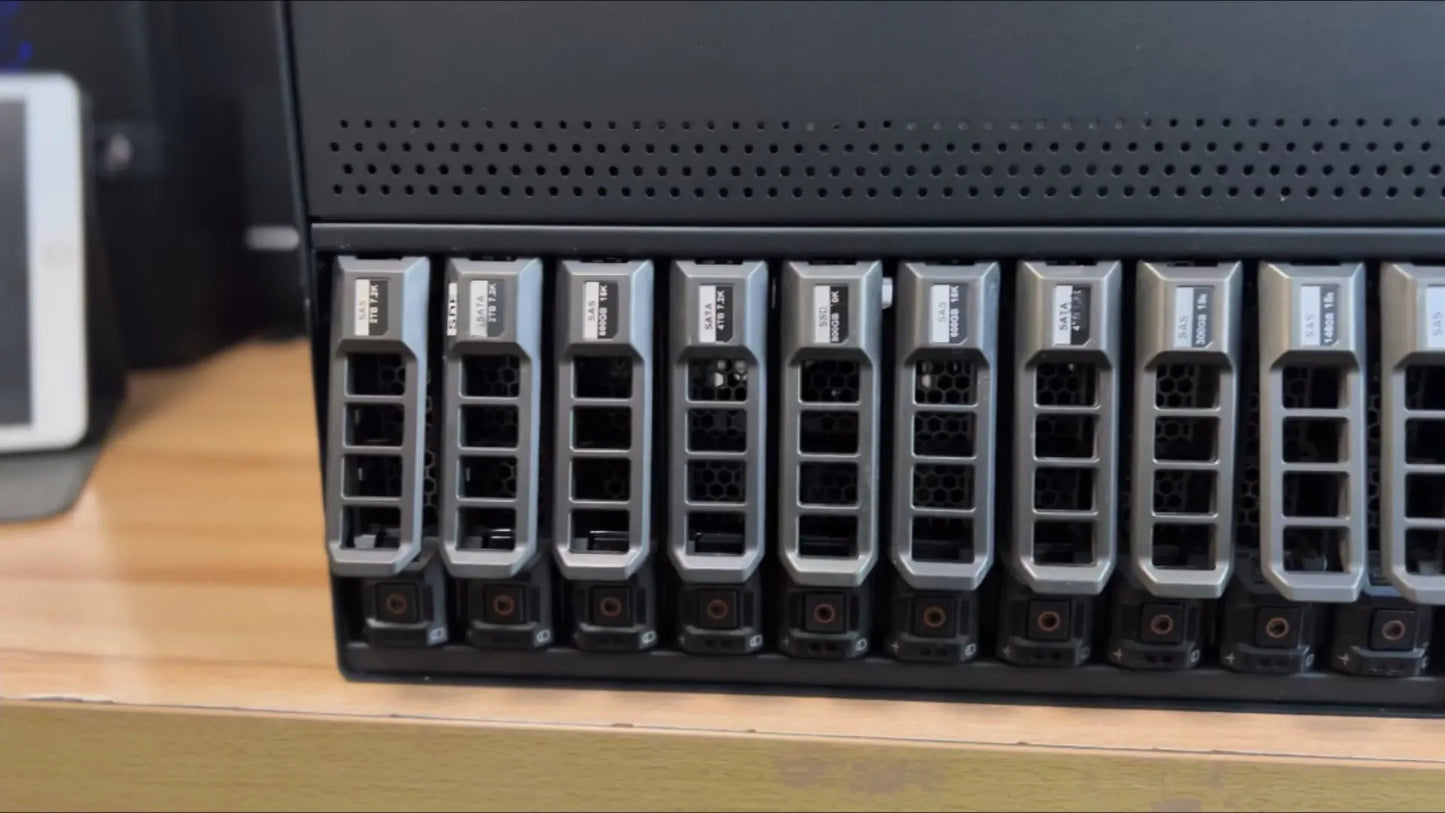 N10 NAS Case - 10+2 Bay Hot Swap, Supports MATX Board & 1U PSU, 4 PCI-E Slots, Aluminum Chassis for Storage