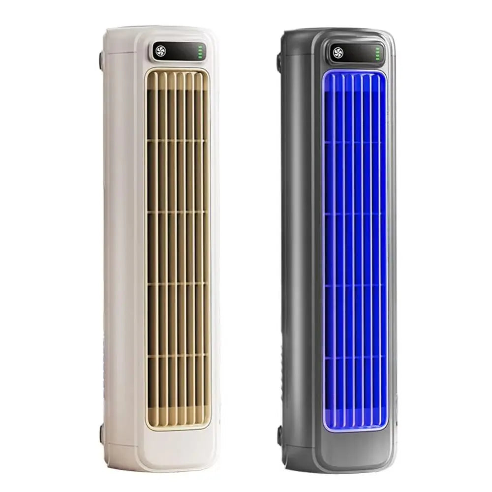 Portable 3 Speeds Tower Fan Rechargeable Non-drilling Desk Fan Quiet Standing Air Conditioning Fan Office