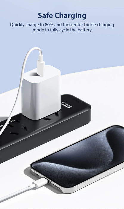 30W PD Fast Charger For iPhone 12 13 14 15 16 17 Pro Max Plus USB C To Lightning Quick Charging Cable Type C To C Power Adapter
