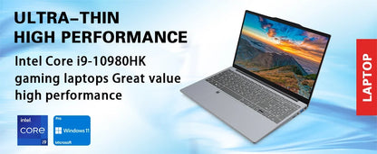 2026 New LENOU 15.6 Inch Gaming Laptop Intel Core i9-10980HK 16GB RAM 1TB  Win11 Pro High Performance Portable Gamer Notebook PC