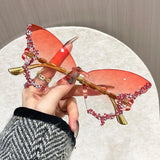 Rimless Butterfly Fashion Sunglasses — view 5