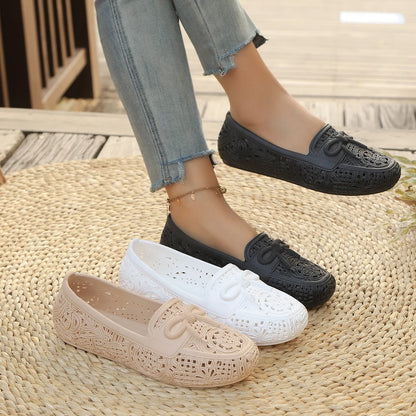 Summer New Style Round-toe Comfortable Anti-slip Sexy Casual Shoes Fashionable and Popular - Bow-shaped Flat Shoes for Women