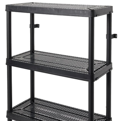 4 Shelf Fixed Height Ventilated Medium Duty Storage Unit 14 x 32 x 54.5" Organizer System for Home, Garage, Basement, &, Custom