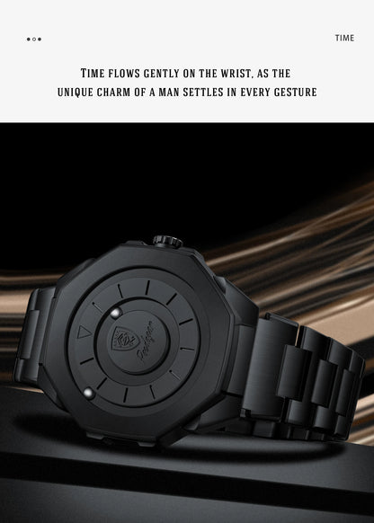 POEDAGAR Top Original Casual Watch For Men Waterproof Luxury Fashion Men's Clock Stainless Steel Man Wristwatch Quartz Sport+Box