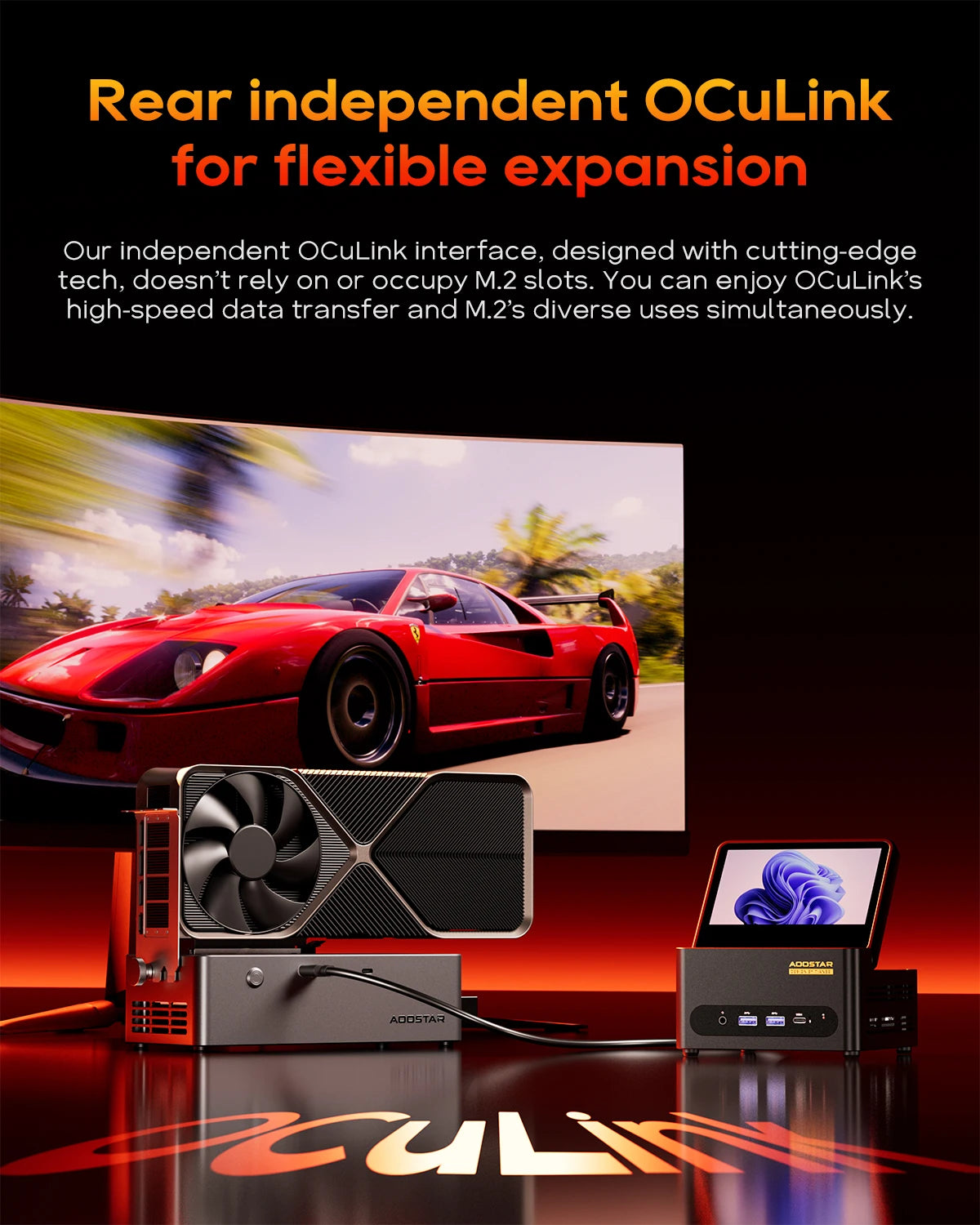 AOOSTAR G-FLIP Mini PC AMD H255, 2x DDR5-5600 , 2x M.2 NVMe , USB4 x2, Oculink, Dual 2.5G LAN, WiFi 7, HDMI2.1/DP1.4
