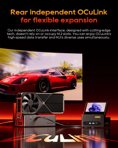 AOOSTAR G-FLIP Mini PC AMD H255, 2x DDR5-5600 , 2x M.2 NVMe , USB4 x2, Oculink, Dual 2.5G LAN, WiFi 7, HDMI2.1/DP1.4
