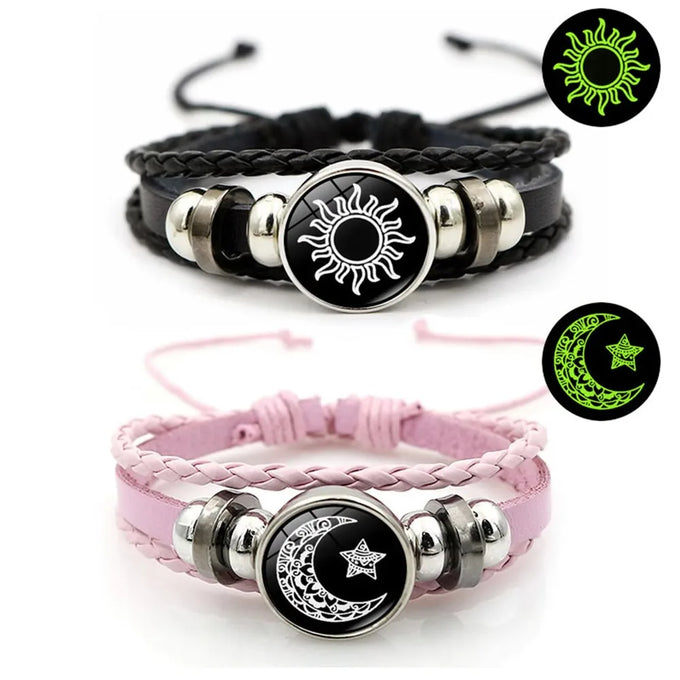 Sun & Moon Layered Couple Bracelets — product image