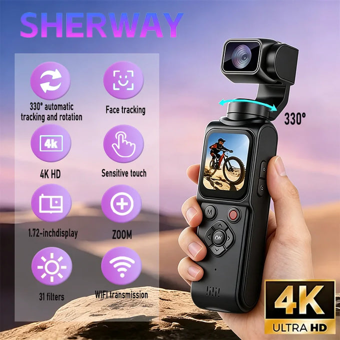Rotating-Lens Wi-Fi Action Camera — product image