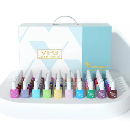 1Set VENALISA TPO FREE Whole Set Nail Gel Polish with Color Display For New Learner Nail Maincure Gel Varnish Branded Suitcase