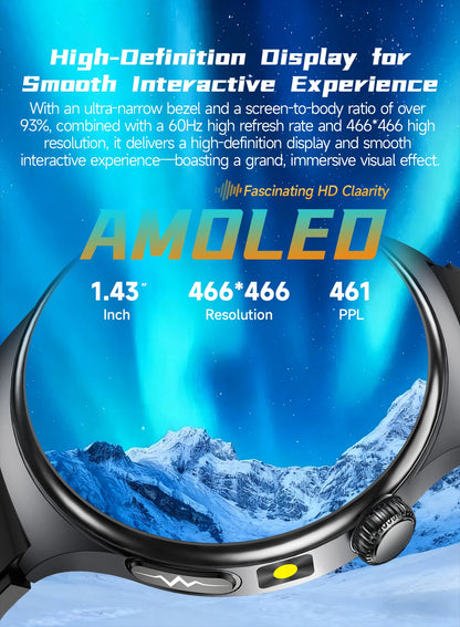 2026New High-end Health Smart Watch For Men Women Blood Lipids Uric Acid Blood Pressure Accurate Data ECG+PPG BT Call Smartwatch