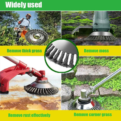 10/6/4inch Wire Brush Trimmer Weed Cutter Head Grass Moss Steel Wire Grass Trimmer Head For Garden Lawnmover Cutter Tools