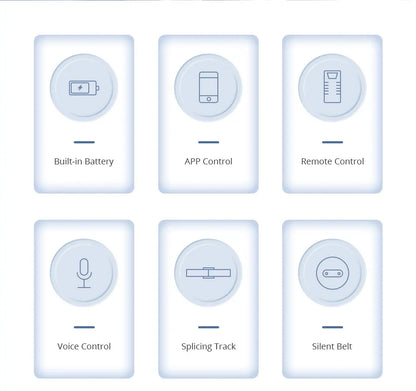 Zemismart Zigbee Rechargeable Electric Curtain Motor with Customized Slide Curtain Track Works with Tuya Alexa Google Home