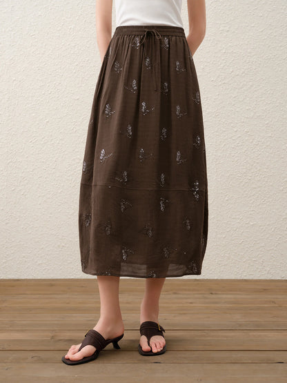 FSLE【Premium Series】Fashionable Embroidered Sleeveless Top and Tulip Skirt Elastic Waist Retro Women 2026 Summer New Arrival Set