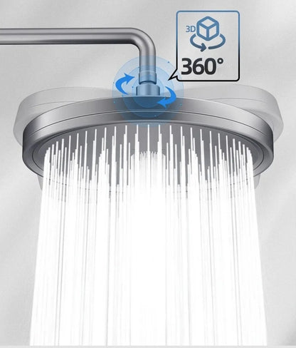 NEW 6 Modes Rainfall Shower Head Bathroom High Pressure Top Rain Shower Heads Shower Faucet Accessories Gun Grey/Black/Silver