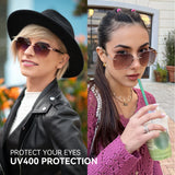Zenottic Geometric Rimless Sunglasses — view 7