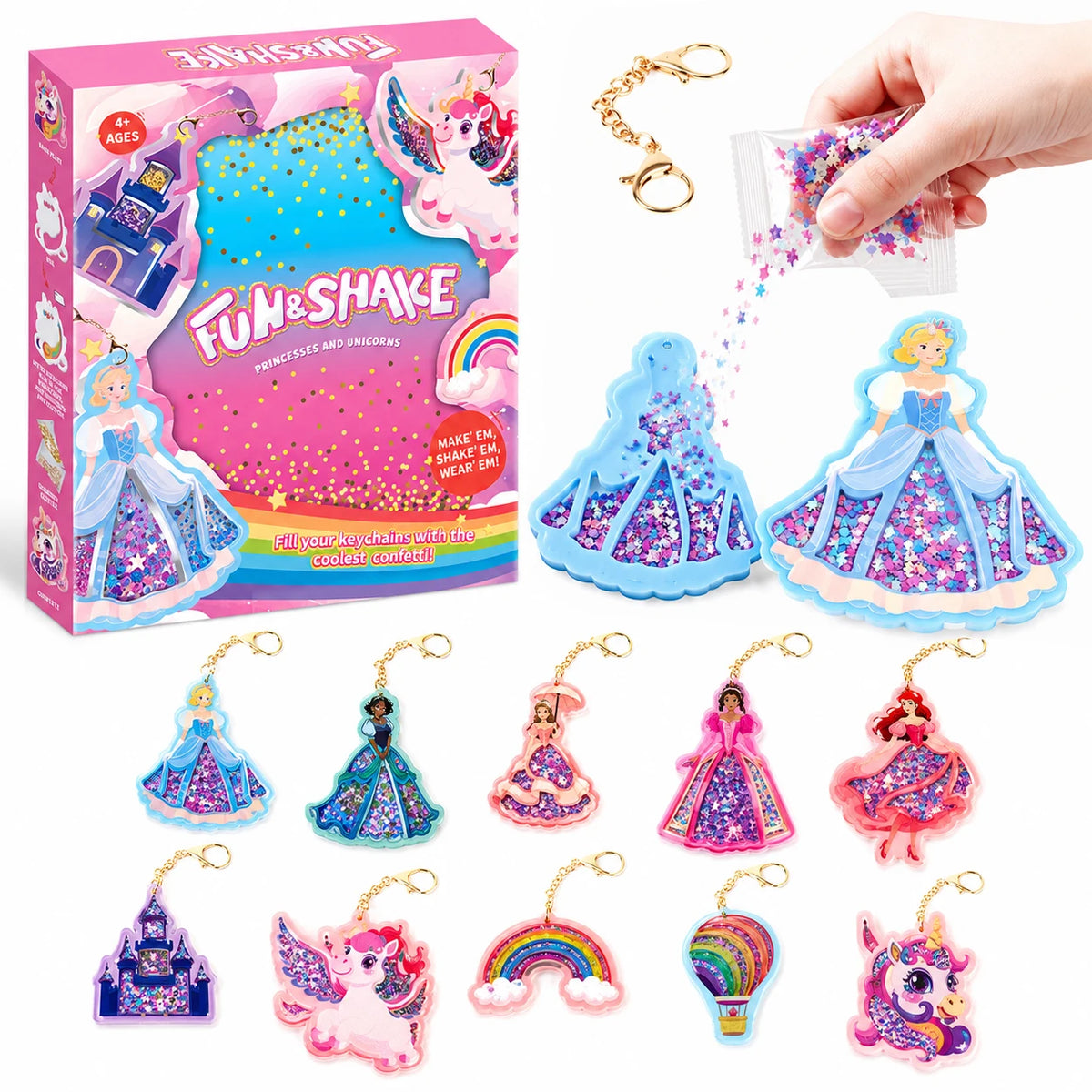 Glitter Unicorn Keychain Craft Kit — product image