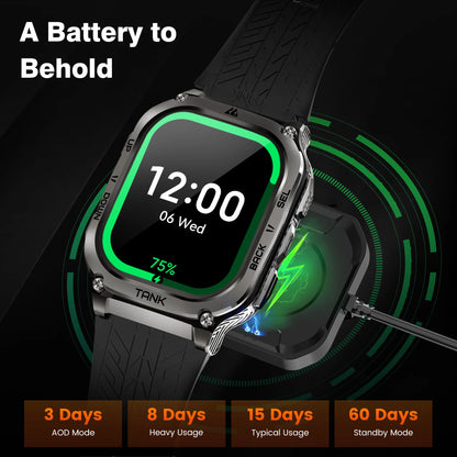2025 Original KOSPET TANK M3 Smart Watch Men Smartwatch For Women 480mAh Digital Fitness AMOLED AOD Bluetooth Waterproof Watches